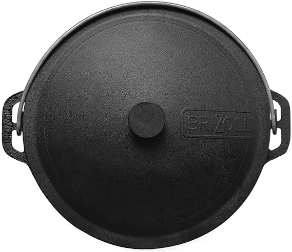 Kazan de Hierro Fundido 10L con Asa y Tapa