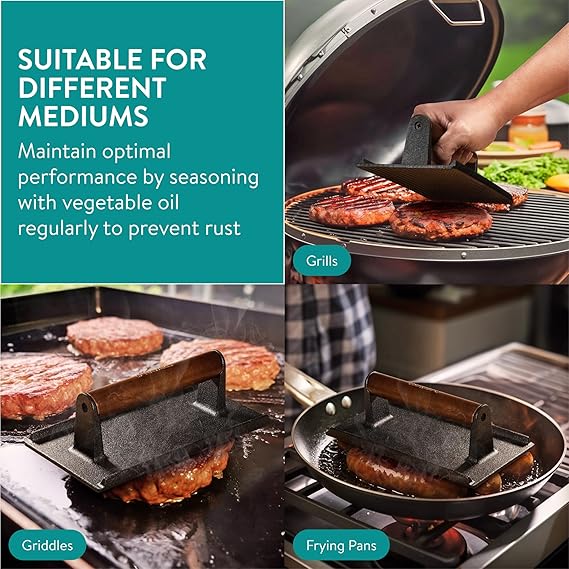 Prensa de Hierro Fundido para Hamburguesas