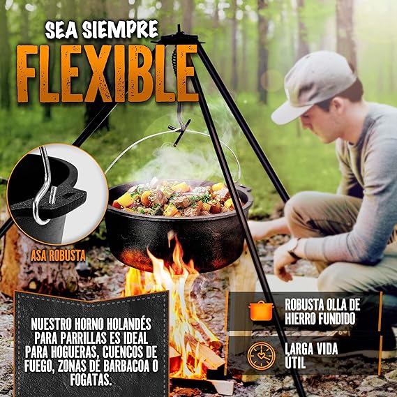 Olla Holandesa de Hierro Fundido Esmaltado – 7,3 L