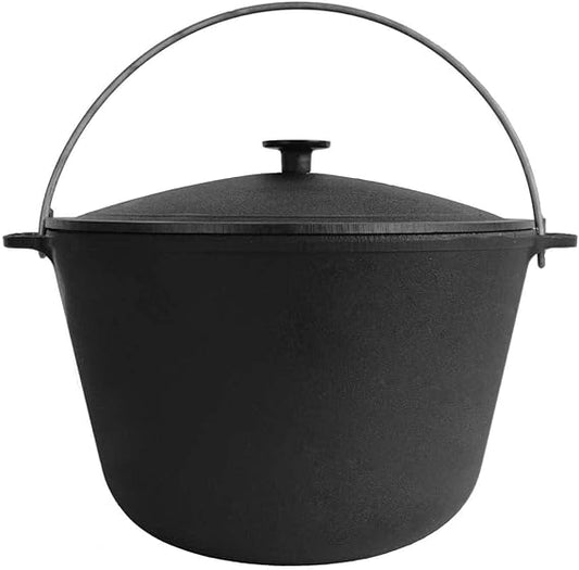 Kazan de Hierro Fundido 10L con Asa y Tapa