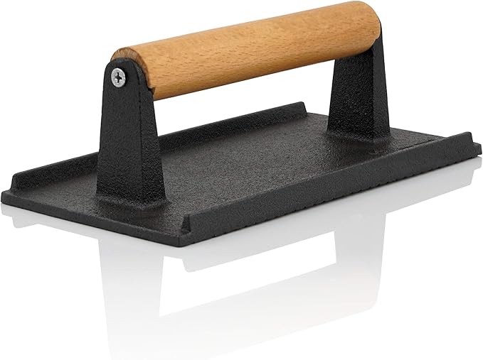 Prensa de Hierro Fundido con Mango de Madera – Firmeza y Tradición