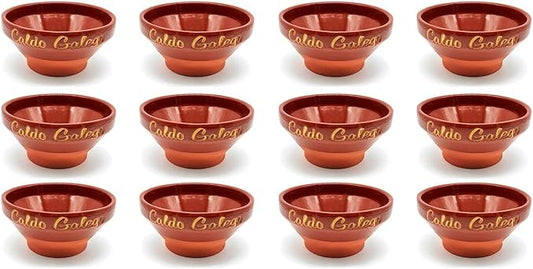 Pack Tradicional de 12 Tazas de Barro para Caldo Gallego – Artesanía Española para la Mesa de Siempre