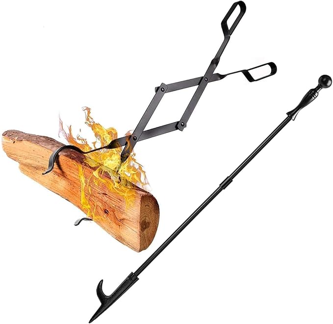 Tenazas y Atizador de Fuego Amagabeli – 66 cm de pura tradición