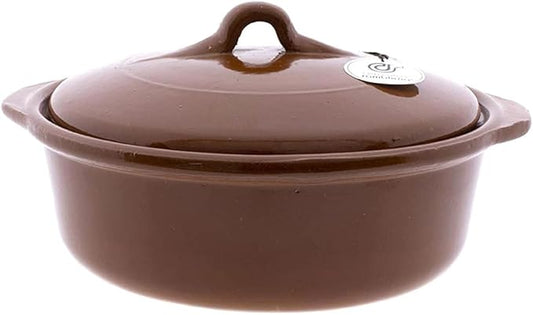 Cazuela de Barro Refractario con Tapadera – Cerámica Rambleña