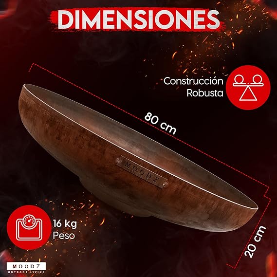 Brasero Exterior de Acero Corten