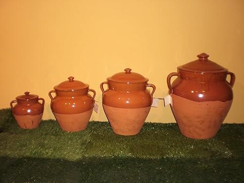 Tinaja de Barro Artesanal con Tapadera – 3 Litros | Tradición Viva Hecha a Mano en España