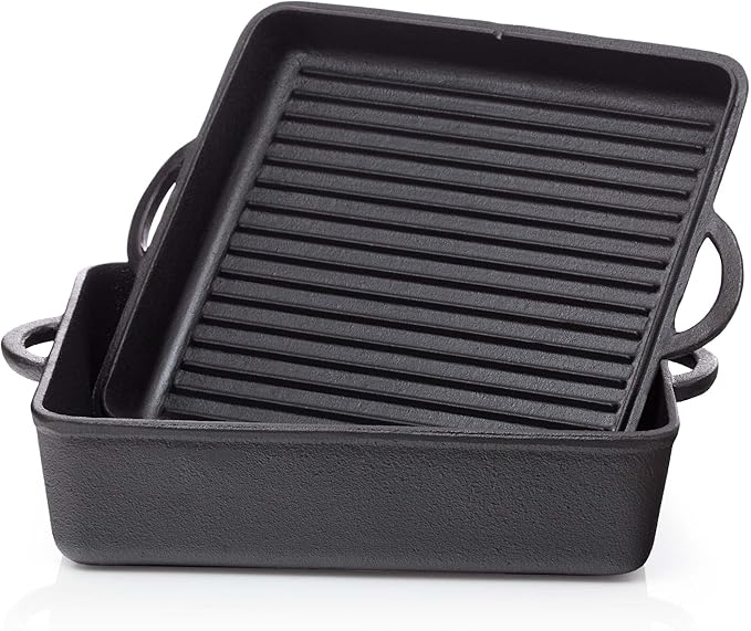 Sartén con Tapa de Hierro Fundido 10,8 L