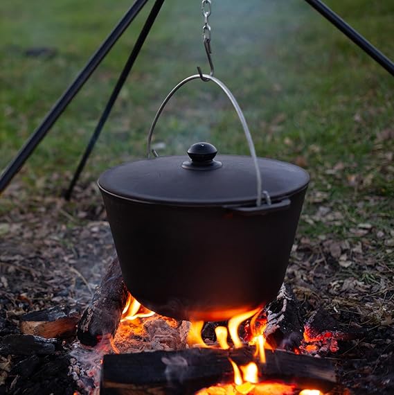 Cacerola de Hierro Fundido con Asa y Tapa