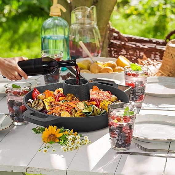 Soporte de Hierro Fundido para Asador de Pollo