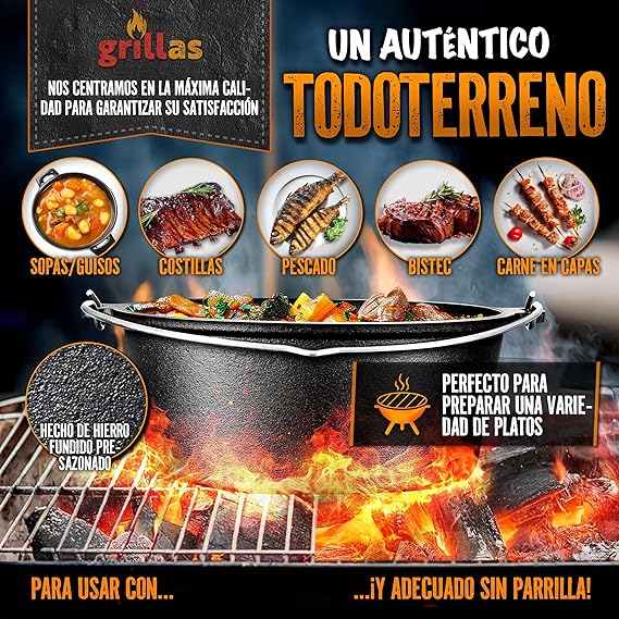 Olla Holandesa de Hierro Fundido Esmaltado – 7,3 L