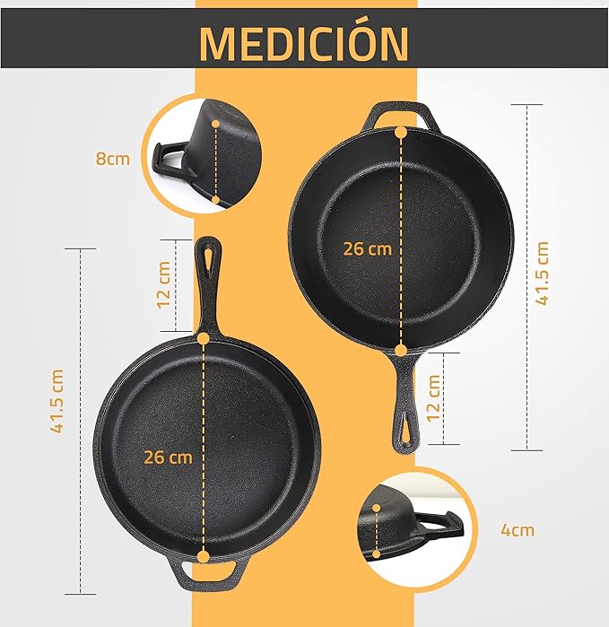 Sartén Doble de Hierro Fundido – Tradición que une el fuego y el tiemp