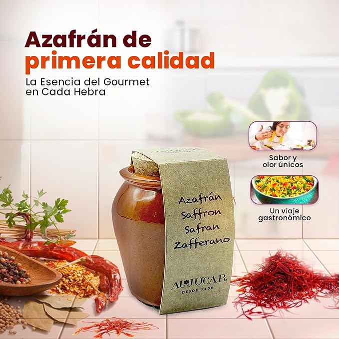 Azafrán en Hebras Español – Orza de Barro Artesana