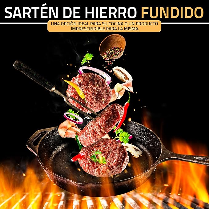 Sartén de Hierro Fundido – Fuego, Tiempo y Sabor