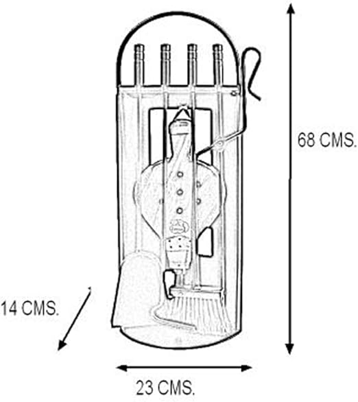 Juego de Chimenea Arco-Chapa con Fuelle