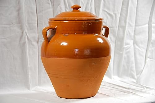 Tinaja de Barro Artesanal con Tapadera – 3 Litros | Tradición Viva Hecha a Mano en España