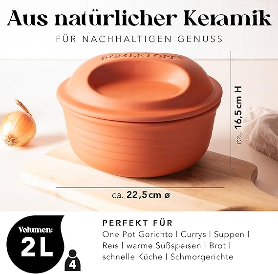 Fuente de Horno de Barro con Tapa