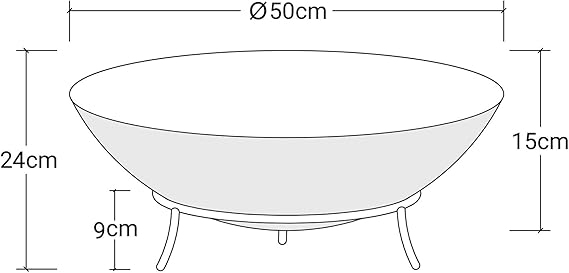 Cuenco de Fuego “Marbela” de Acero