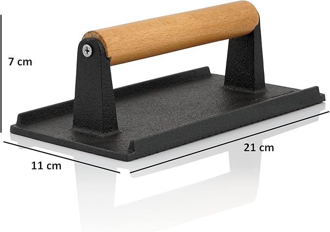 Prensa de Hierro Fundido con Mango de Madera – Firmeza y Tradición