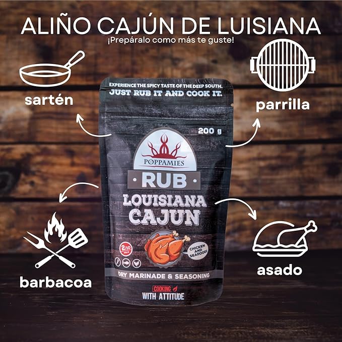 Poppamies – Louisiana Sazonador Cajun 200 g