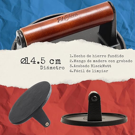 Prensa de Hierro Fundido para Hamburguesas