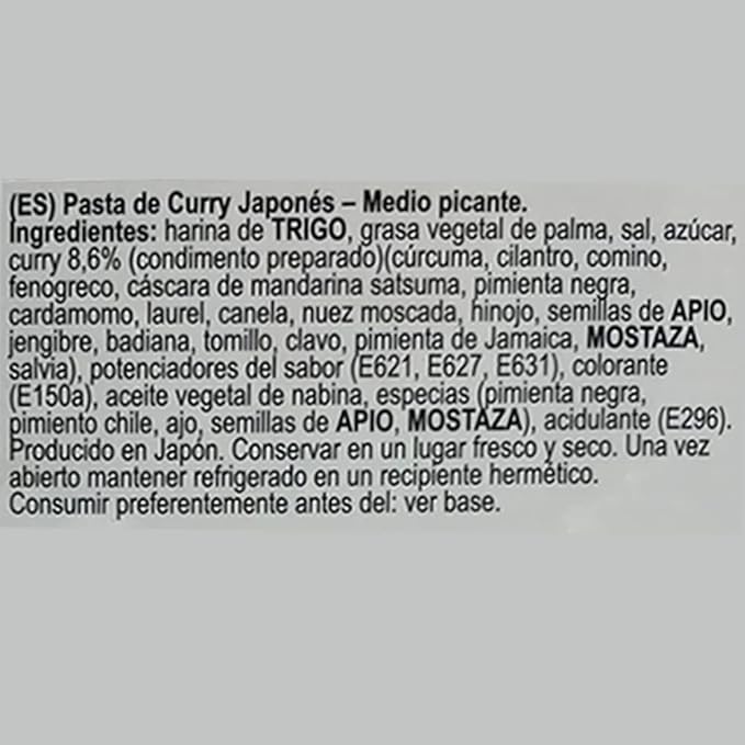 Curry Japonés – Pastillas de Curry Picante Medio