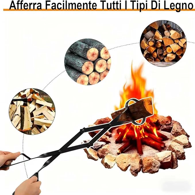 Tenazas y Atizador de Fuego Amagabeli – 66 cm de pura tradición