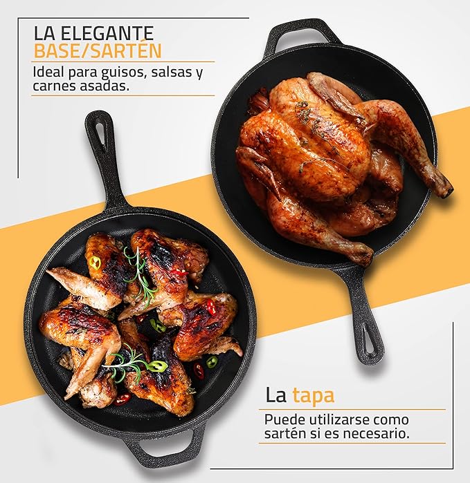 Sartén Doble de Hierro Fundido – Tradición que une el fuego y el tiemp