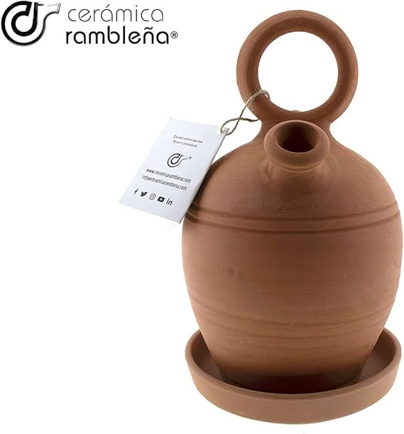 Botijo de Barro Rojo Tradicional