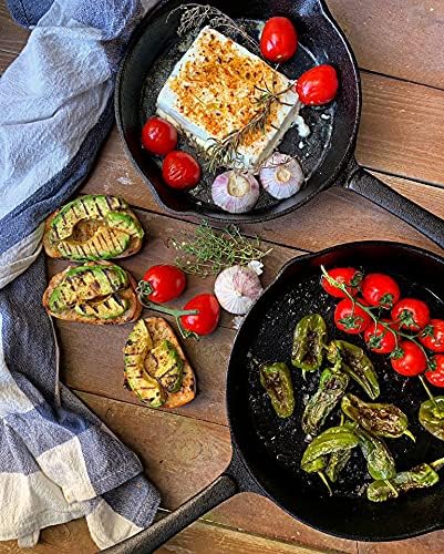 Juego de Sartenes Redondas de Hierro Fundido