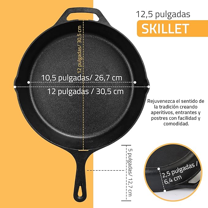 Sartén de Hierro Fundido – Fuego, Tiempo y Sabor