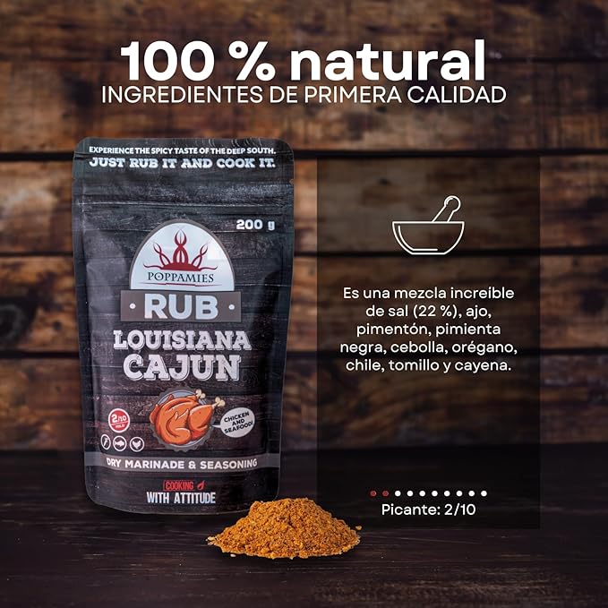 Poppamies – Louisiana Sazonador Cajun 200 g