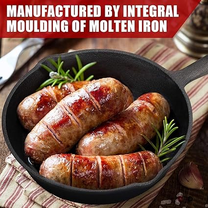 Sartén de Hierro Fundido Pre-Sazonada