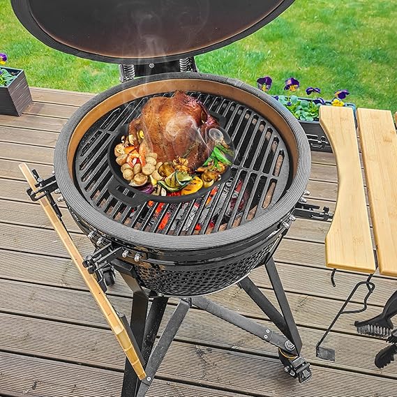 Soporte de Hierro Fundido para Asador de Pollo