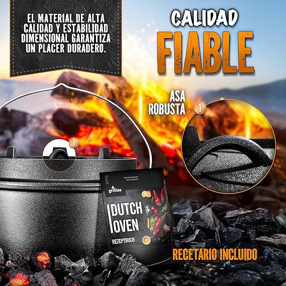 Olla Holandesa de Hierro Fundido Esmaltado – 7,3 L